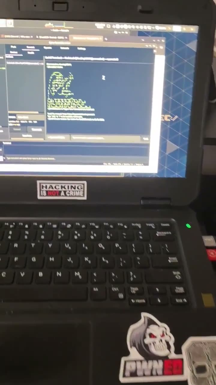 Cyber Controller running on a laptop
